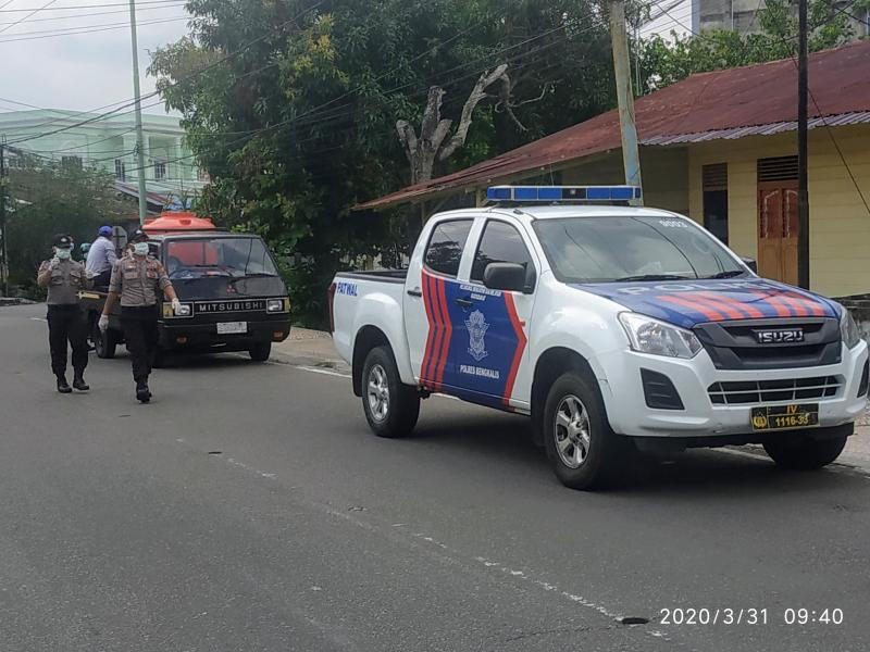 Hambat Laju Penyebaran Covid-19, Hari Ini Sejumlah Jalan di Bengkalis Disemprot