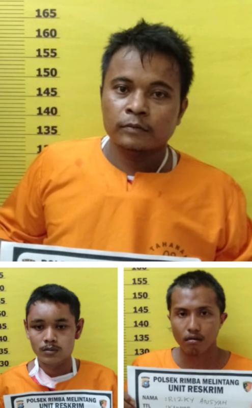 Mencuri Sepeda Motor DiRohil! Tiga Pelaku Spesialis Ranmor Ternyata Warga Pelalawan