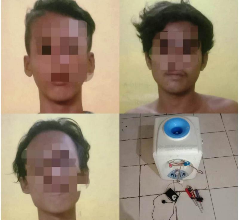 Kotak Infak Masjid di Tapung Raib, 3 Pemuda Ini Diamankan