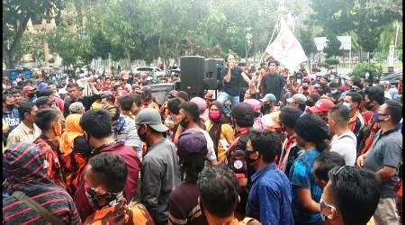 Dikatakan Kebal Hukum Satma PP Demo Fidaus CS, Korlap: Gedung Megah Kinerja Kejati Riau "Nol Besar"