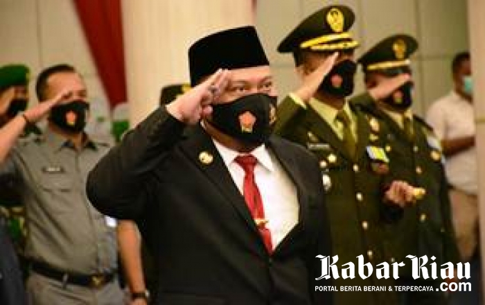 Bupati Catur Ikuti Upacara Melalui Virtual Bersama Jokowi