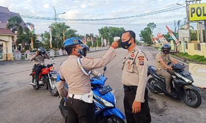 New Normal, Giat Polres Bengkalis Tekankan Pakai Masker Pada Anggota