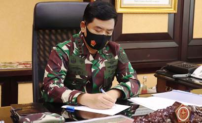 Terkait Inpres No 6 TH 2020, Panglima Pimpin Bahas Evaluasi Pendisiplinan Protokol Kesehatan dengan Jajaran TNI