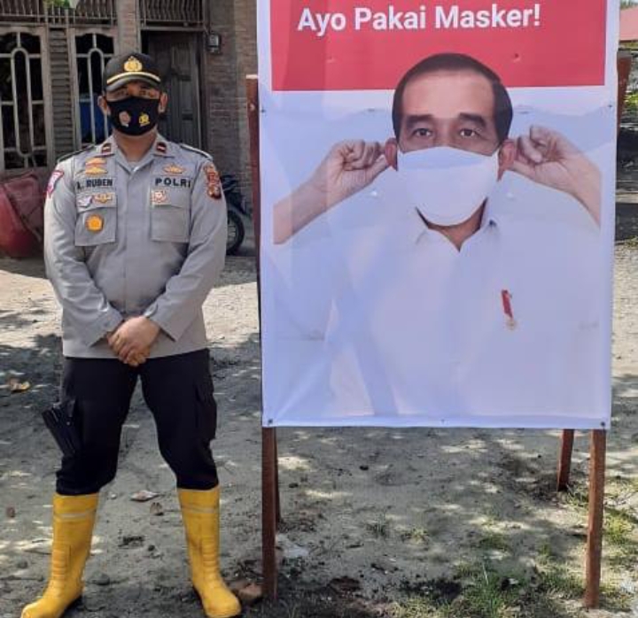 Polsek Rantau Kopar Melaksanakan Himbauan 3 M 1T Dalam Menghadapi Pandemi Covid-19