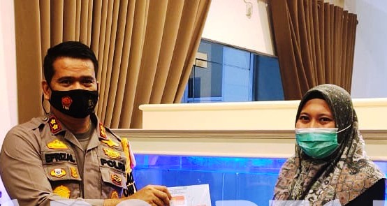 Ciptakan Situasi Pilkada Aman, Rombongan Kapolres Inhu Kunjungi Paslon RAJUT