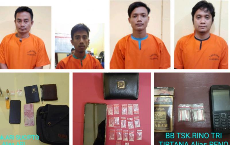 Manfaatkan Situasi Covid-19. Tiga Kawanan Pecandu Sabu Dan Seorang Pengedar Warga Bagan Sinembah Ditangkap