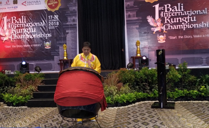 Airlangga Hartarto Buka Kejuaraan Dunia Wushu di Bali