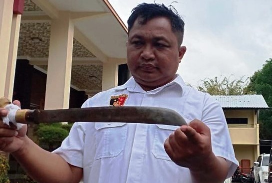 Ini Parang Digunakan Adik Bacok Kakak di Blitar