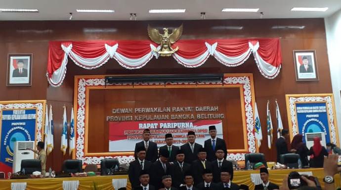 Sebanyak 45 DPRD Babel Mengucapkan Sumpah dan Janji