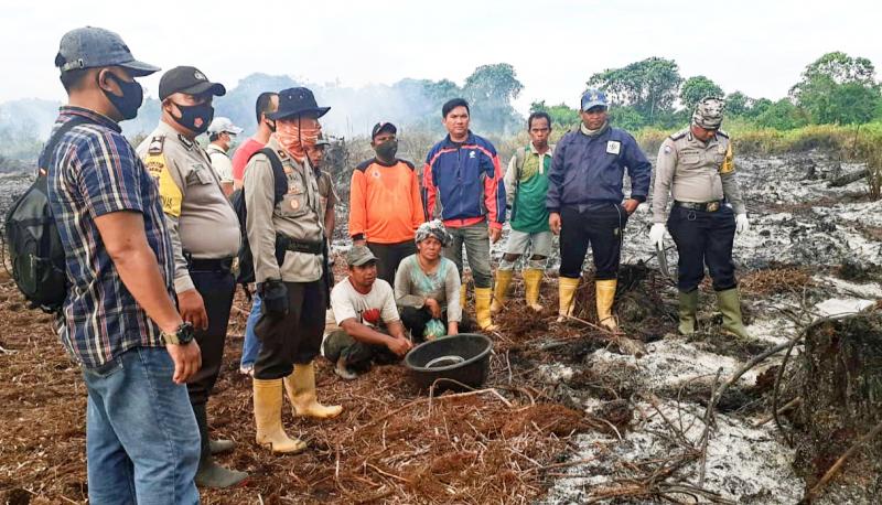 Bakar Lahan Untuk Tanam Sawit Di Rohil! Warga Bengkalis Diamankan Polsek Bangko