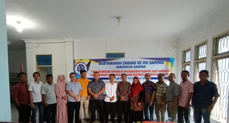 M.Ihsan Terpilih Secara Aklamasi Sebagai Ketua Gapensi Kampar