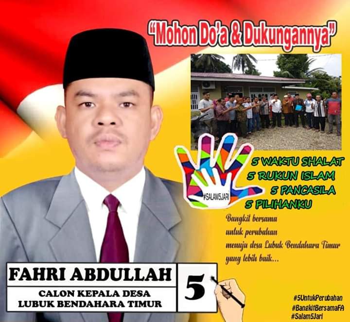 Ini Janji Calon Kepala Desa Lubuk Bendahara Timur, Rohul