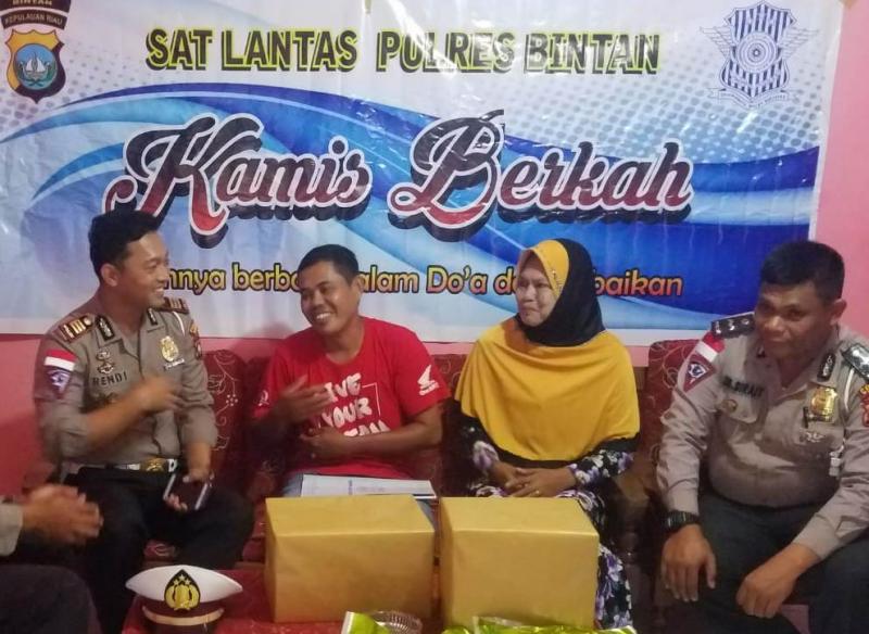 Berbagi Rizky ,Satlantas Polres Bintan Kembali Berbagi Lewat Kamis Berkah Satlantas Berbagi