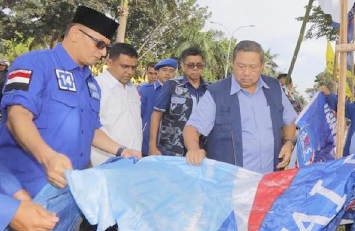 Baleho Selamat datang SBY Dirusak OTK