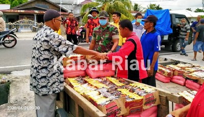 Ditengah Pandemi Corona, Warga Tionghoa Bengkalis Berikan Bantuan Ratusan Paket Sembako