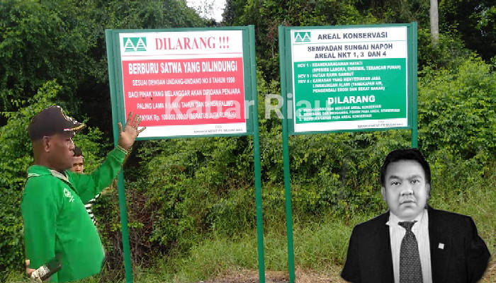 Aneh, Setelah Dua Warga Ditangkap Muncul Plang Areal Konservasi Musi Mas
