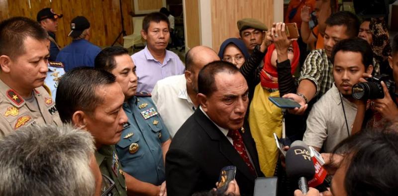 Terkena Dampak Kabut Asap Gubernur Sumut Dirikan Posko Bencana