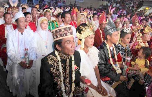 Nikah Massal di Palembang di Hadiri Menteri