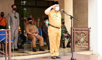 Bupati Catur Pimpin Apel Kesiapsiagaan Bencana Nasional Tahun 2020