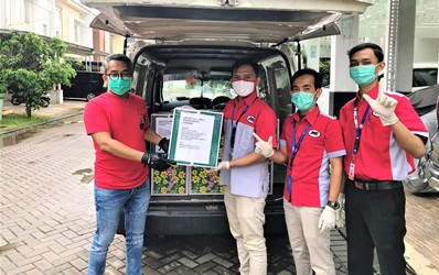 Untuk Korban dan Medis Covid-19 , JNE pun Kucurkan Puluhan Ribu Bantuan APD