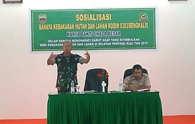 Kodim 0303 Kabupaten Bengkalis Sosialisasi Peduli Api Pada MPA