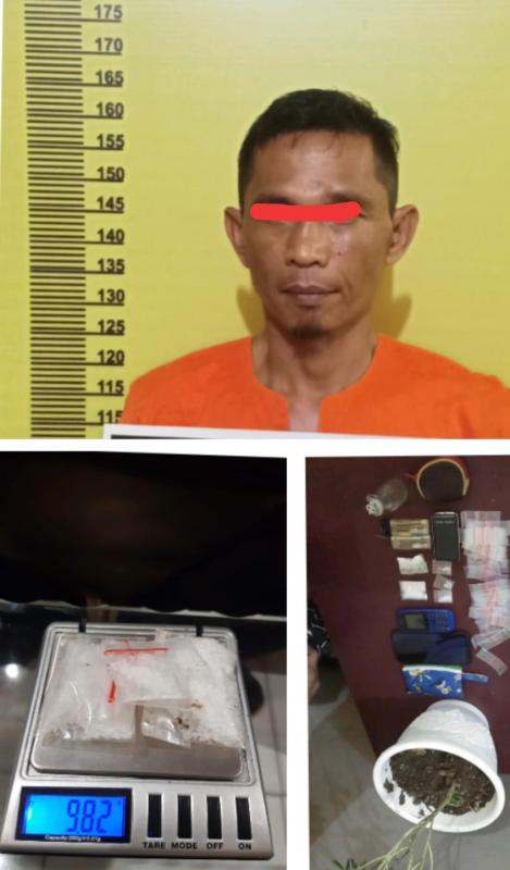 Kedapatan Sabu 9,82 Gram! Oknum PNS Warga Dumai Ditangkap Polsek Bagan Sinembah