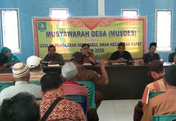 Masyarakat dan Pemdes Bicara Darulaman Pemekaran