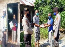 Kali Ini Paket Sembako Jajaran Polres Bengkalis Beda "Warga Cukup Tunggu Dipintu"