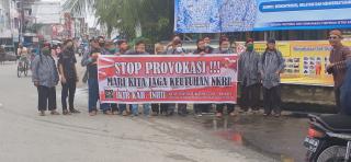 Di Tembilahan, Mahasiswa dan Ormas Sepakat Menolak Provokasi