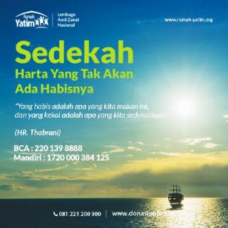 Apa yang Kita Sedekahkan Bukanlah Sebuah Pengeluaran, Itu Tabungan?