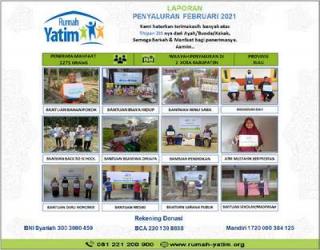 Selama Februari Sebanyak 1271 Mustahik Terima Bantuan Rumah Yatim