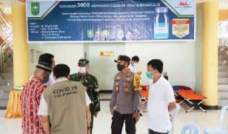 Gerakan 3000 Vaksinasi Masal di Kabupaten Bengkalis di Mapolres
