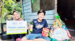 Parcel Lebaran Rumah Yatim untuk Ibnu Yatim Dhuafa Dibagikan di Pekanbaru