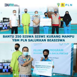 Bantu 250 Siswa-Siswi Kurang Mampu, YBM PLN Salurkan Beasiswa