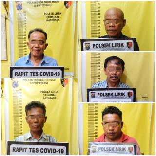 Lima Pria Penjudi QiuQiu Diringkus Polisi Inhu