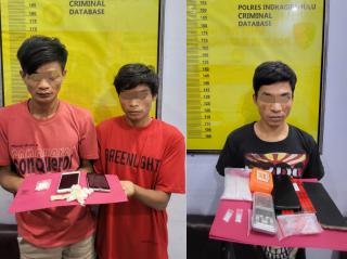 Polsek Batang Cenaku Inhu Ringkus 3 Pria Pengedar Sabu