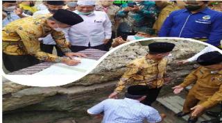 Peletakan Batu Pertama Di Masjid Raya Nurul Iman Batang Kuis, Wagubsu : Mari Berinfaq Untuk Masjid 