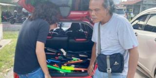 Viral Tembaki Pengendara, Pistol Mainan di Tiku Agam Dirazia