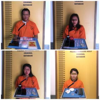 Lama di TO, Empat Kawanan Penarkoba Inhu Dibekuk