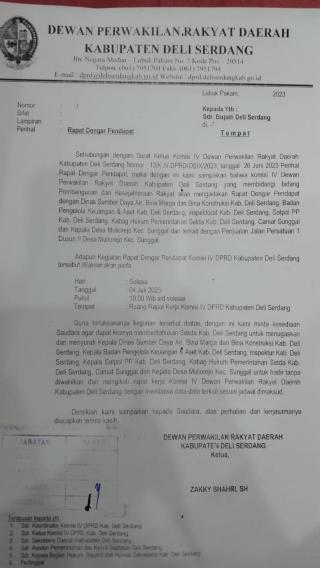 Warga Kecewa Undangan RDP Ke Bupati Bahas Latexindo Toba Perkasa Beli Fasum Pemkab Deli Serdang Tak Di Teken Ketua DPRD