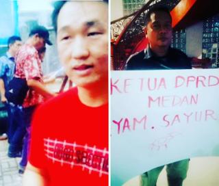 Di Duga Di Dekingi Ketua DPRD Medan, Wendi Photoin Wajah Wartawan Saat Meliput "Ketok Cantik" Satpol PP