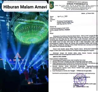 Beroperasi Di Bulan Ramadhan, Hiburan Malam Amavi Dapat "Surat Sakti" Dari Dinas Pariwisata Kota Medan