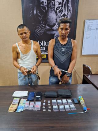 Luar Biasa ..Dalam Waktu 1 Jam Dari Laporan Warga! Polsek Bagan Sinembah Berhasil Amankan Dua Pengedar Sabu Seberat 53,01 Gram