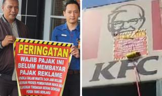 Restoran Cepat Saji KFC Belum Bayar Pajak Reklame, Bapenda Kota Medan Pasang Stiker