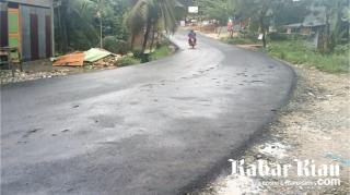 Miris! Baru Dikerjakan, Jalan Sei Buaya Bagan Batu Sudah Bergelombang 
