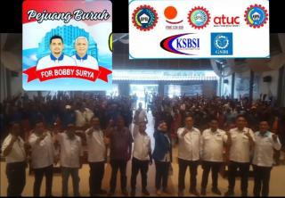 Nyaris Tak Pernah Sejalan, KSPSI Di Sumut Bersatu Dukung Bobby - Surya No 1