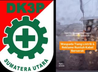 Hujan Di Medan Medan Tembung, Tiang Listrik dan Reklame Runtuh, Kabel Berserak Di Jalanan, Dewan K3 Sumut Di Minta Sidak