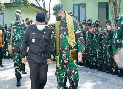 Kungker Pangdam I/BB Disambut Dandim 0313/KPR dan Jajaran Forkopimda Kampar