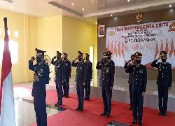 Pejabat Utama Polres Kampar Ikuti Upacara Virtual HUT Bhayangkara ke-74
