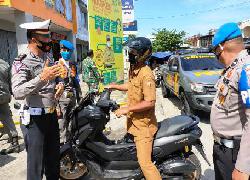 Wakapolres Kampar Pimpin Operasi Yustisi Pendisiplinan Protokol Kesehatan